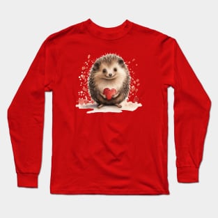 Cute Hedgehog with Love Long Sleeve T-Shirt